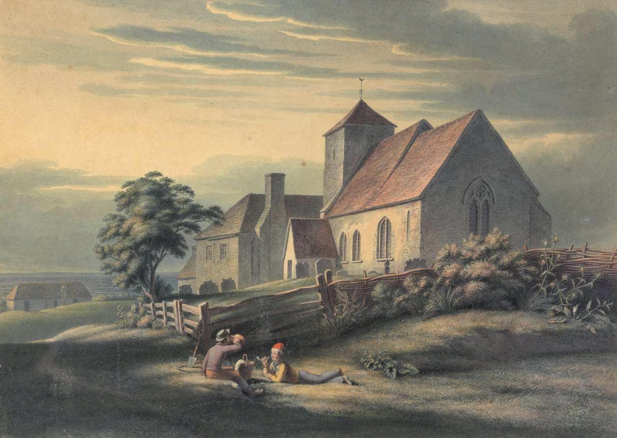 Krušný kostel a dům od Henry Morton