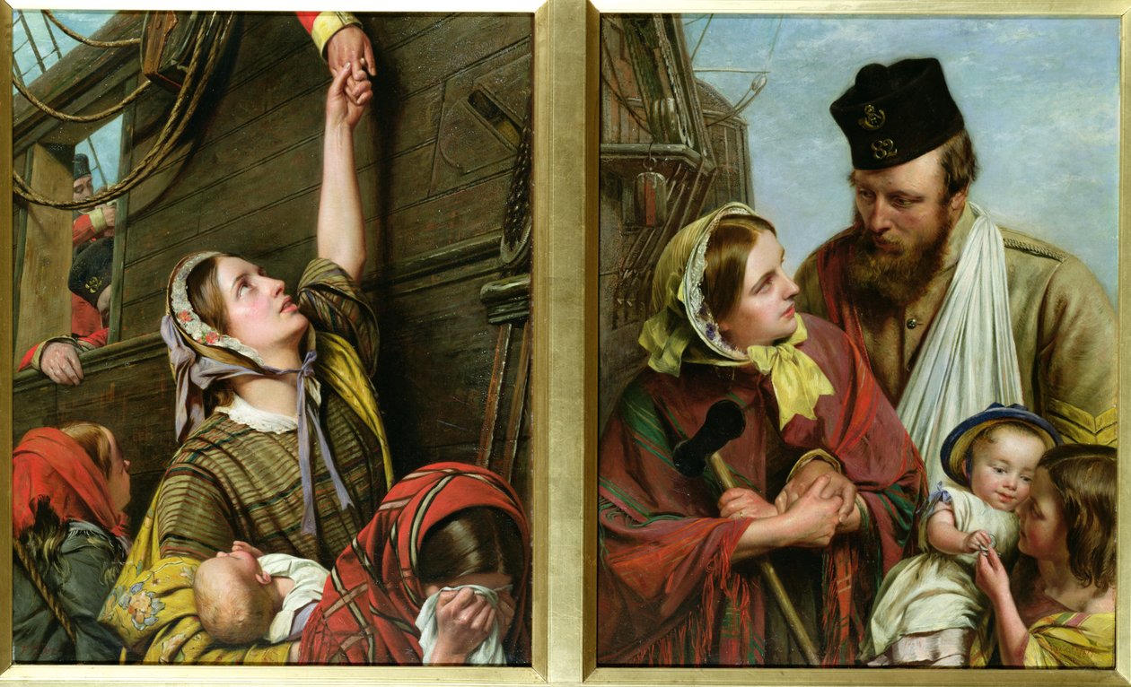 Na východ Ho! Srpen 1857 a Home Again, 1858 (podrobnosti viz 68094 a 68095) od Henry Nelson ONeil