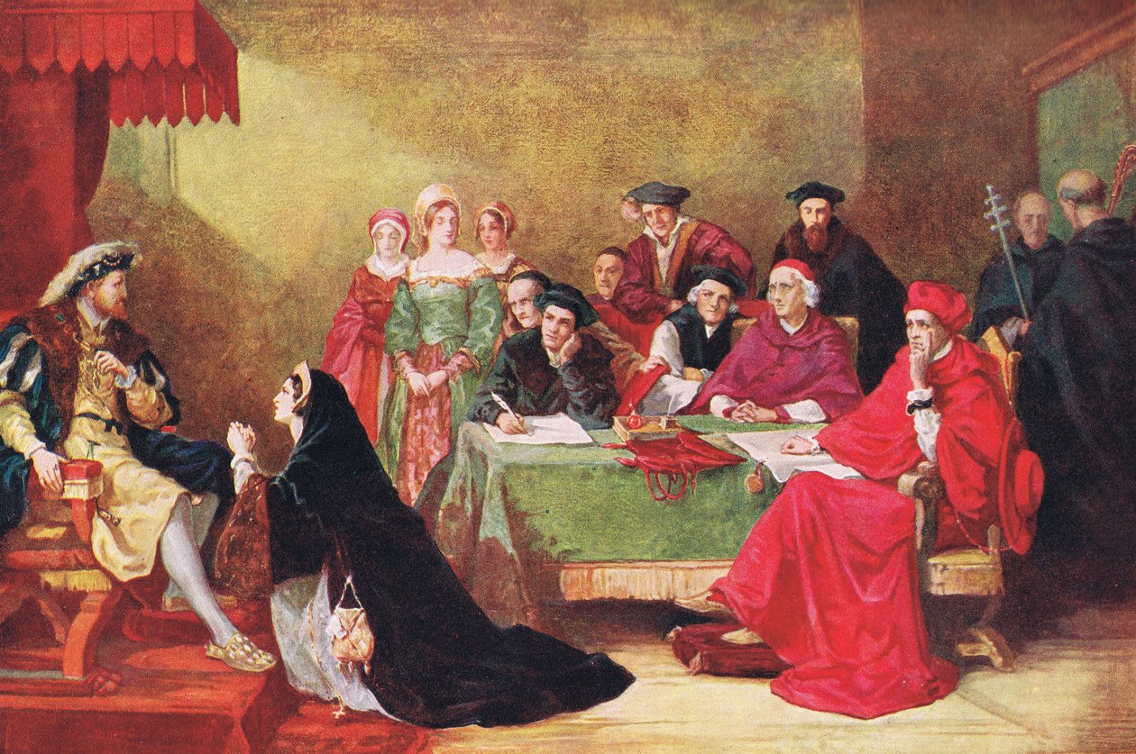 Proces s královnou Kateřinou, ilustrace z 
