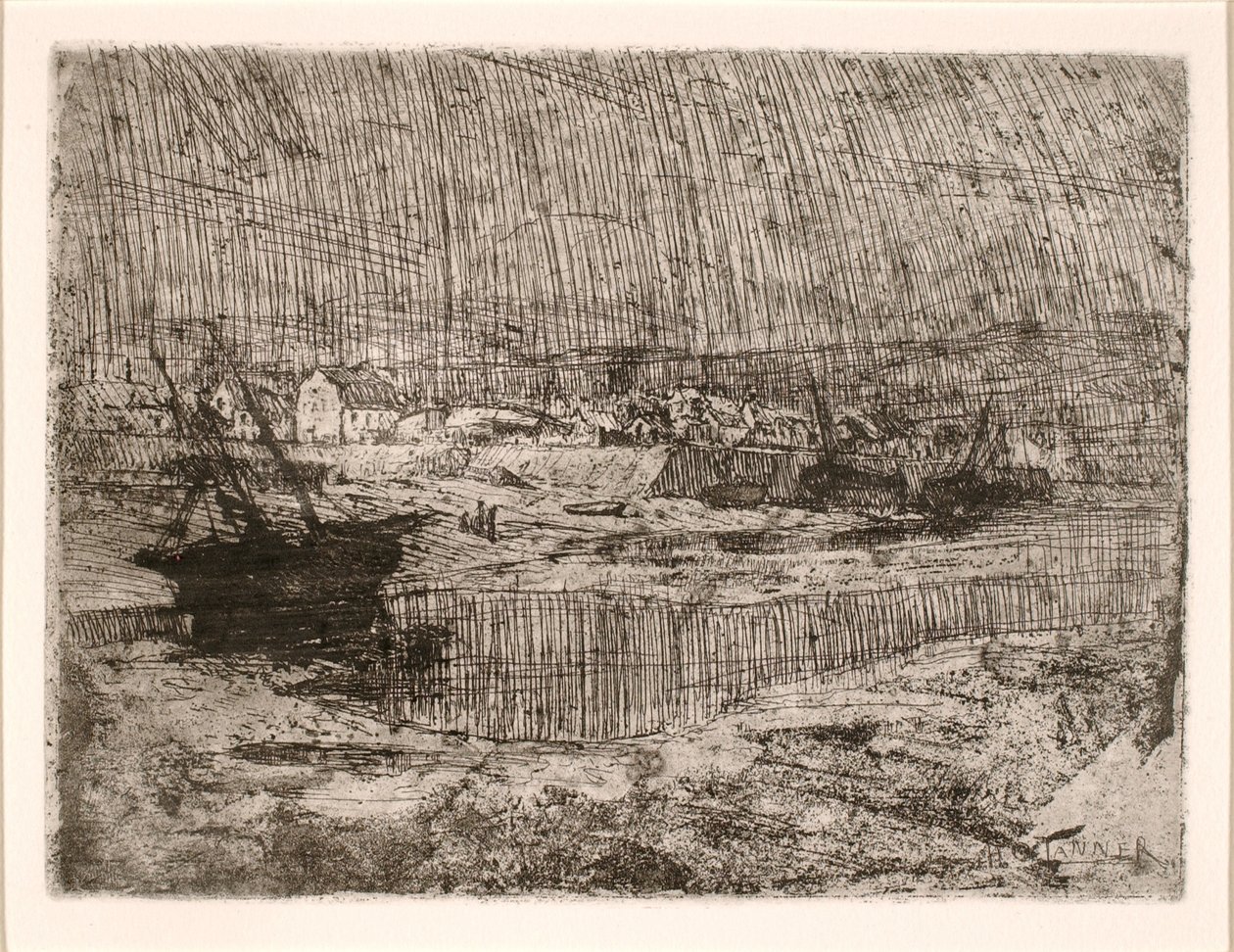 Převrácené rybářské lodě, Bretaň od Henry Ossawa Tanner