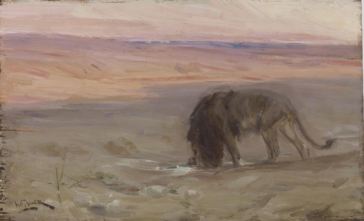Lev pije od Henry Ossawa Tanner