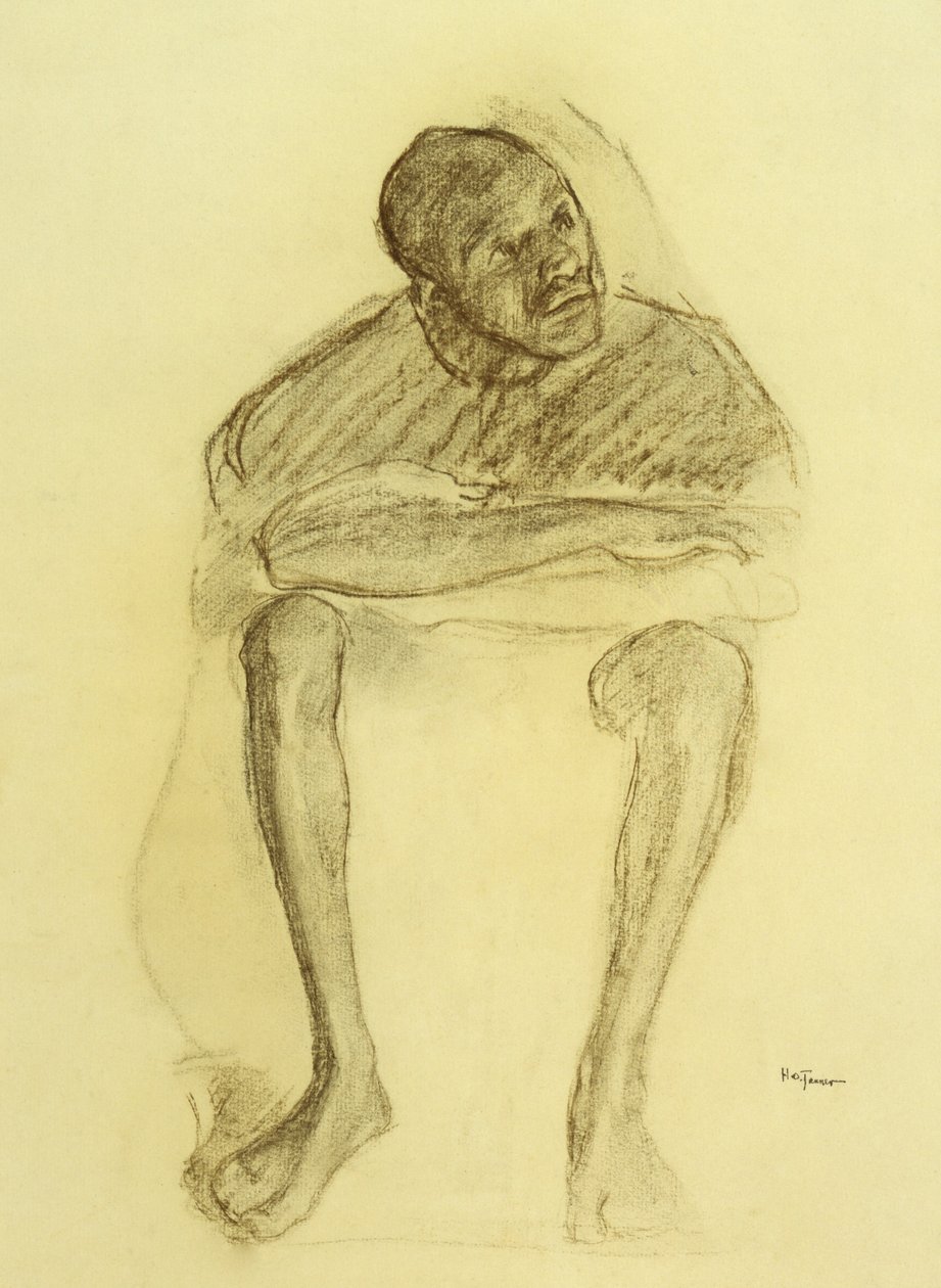 Muž sedící na židli od Henry Ossawa Tanner