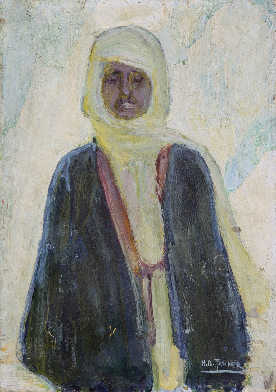 Marocký muž (olej na panelu) od Henry Ossawa Tanner