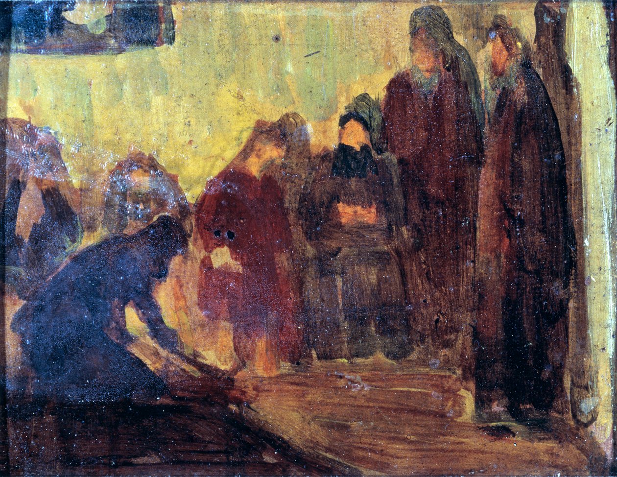 Studie, Kristus umývá nohy učedníkům, ca. 1905. od Henry Ossawa Tanner