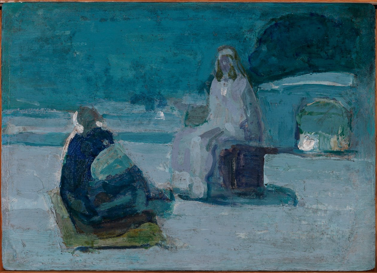 Studie pro Krista a Nikodéma na střeše od Henry Ossawa Tanner