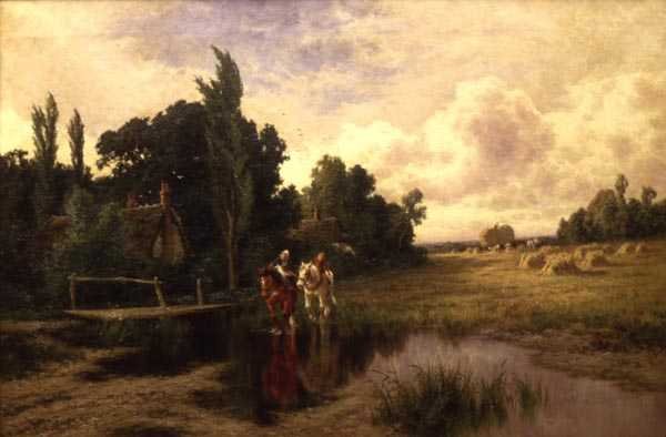 Přes potok (olej na plátně) od Henry Parker