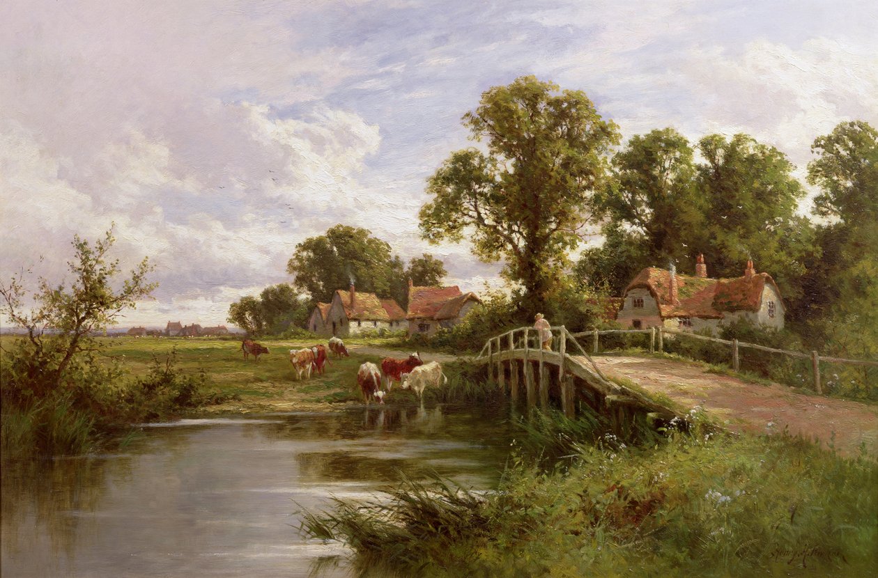 Na Temži poblíž Marlow (olej na plátně) od Henry Parker