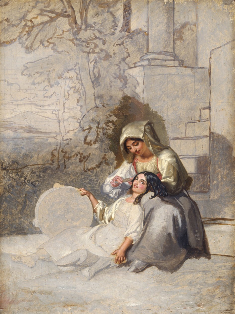Italští rolníci (olej na plátně) od Henry Penry Williams
