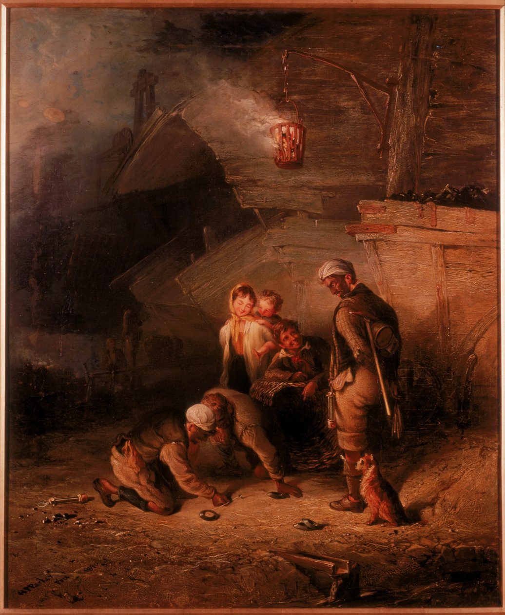 Pitmen Playing Quoits (olej na plátně) od Henry Perlee Parker