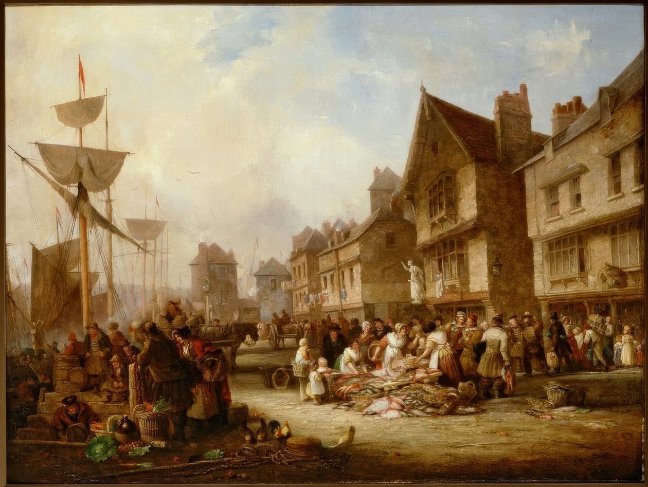 Old Quayside, Newcastle od Henry Perlee Parker