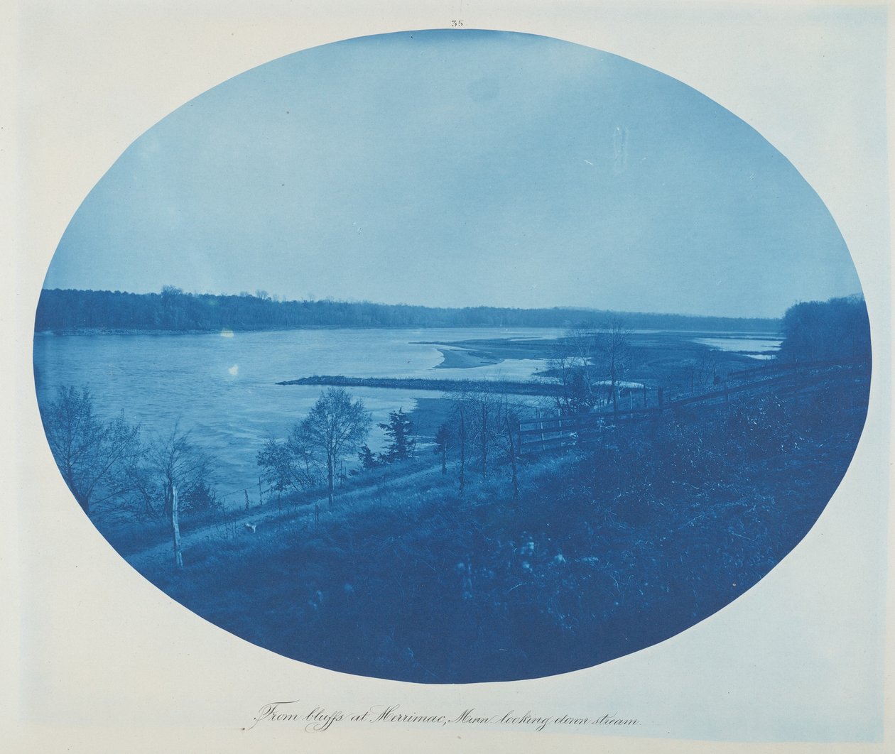 Z Bluffs v Merrimac, Minnesota Při pohledu po proudu od Henry Peter Bosse