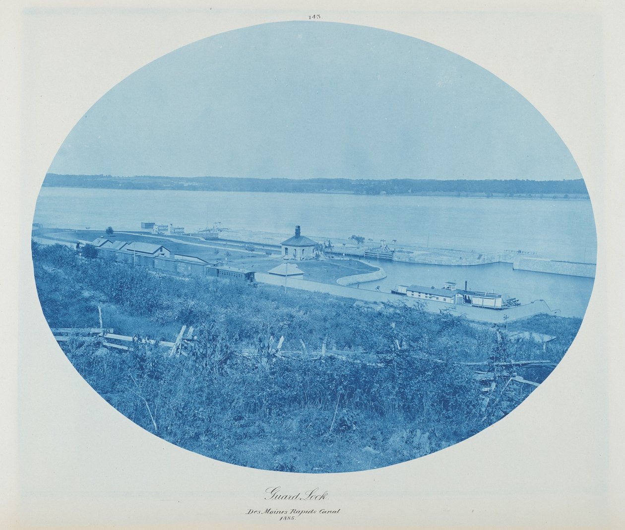 Guard Rock, Des Moines Rapids Canal L.W.,1885 (foto) od Henry Peter Bosse