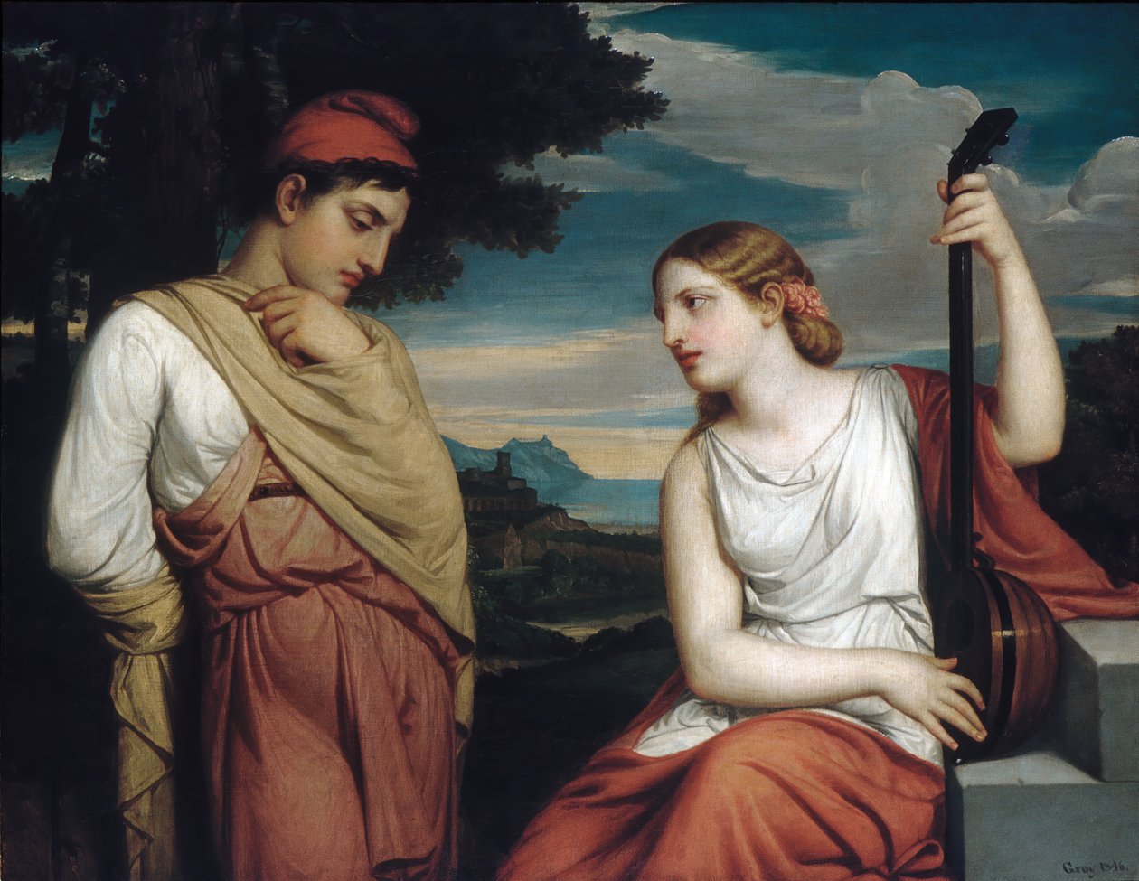 Řeckí milenci, 1846. od Henry Peters Gray