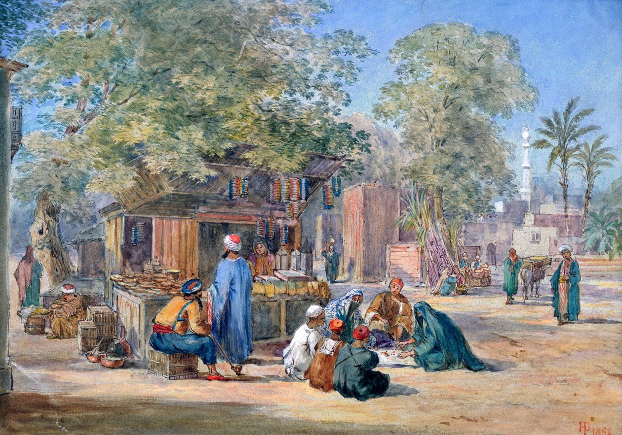 Egyptská vesnice, 1869. od Henry Pilleau