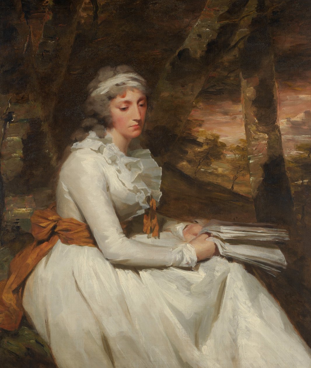 Paní Richard Alexander Oswald Louisa Johnston, narozena kolem roku 1760, zemřela 1797, ca. 1794. od Henry Raeburn