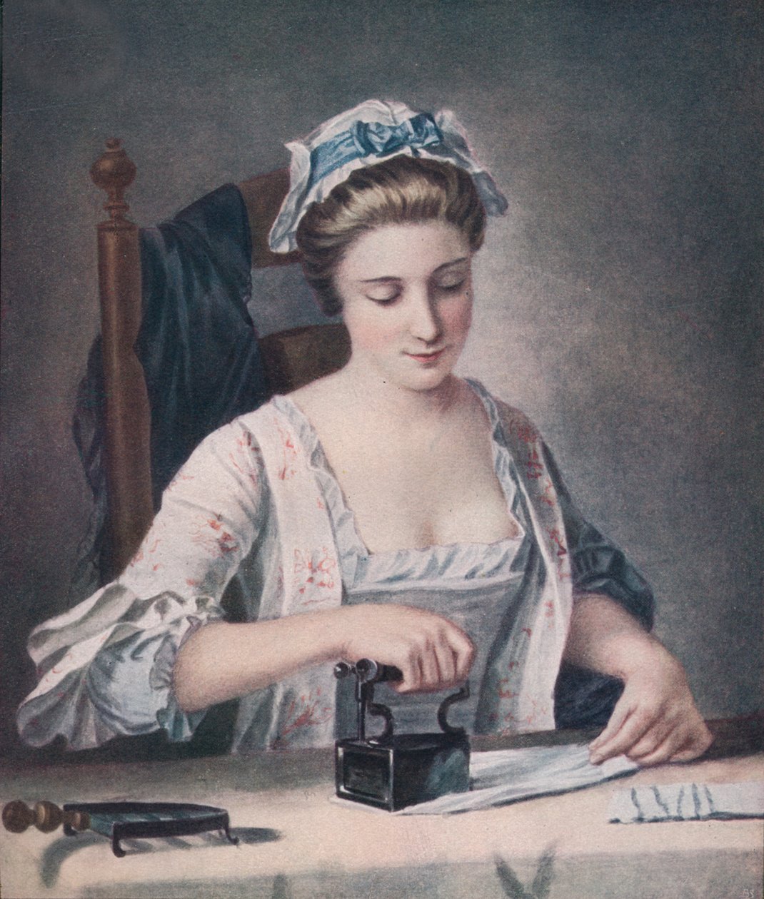 A Laundry Maid Ironing, c1765, 1905 od Henry Robert Morland