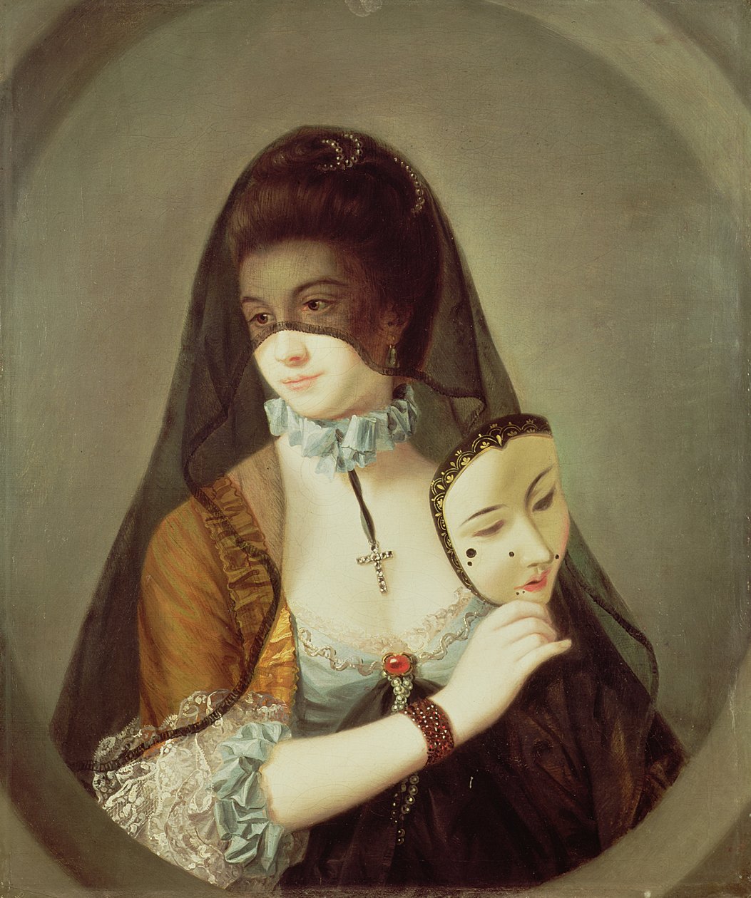The Fair Nun Unmasked (olej na plátně) od Henry Robert Morland