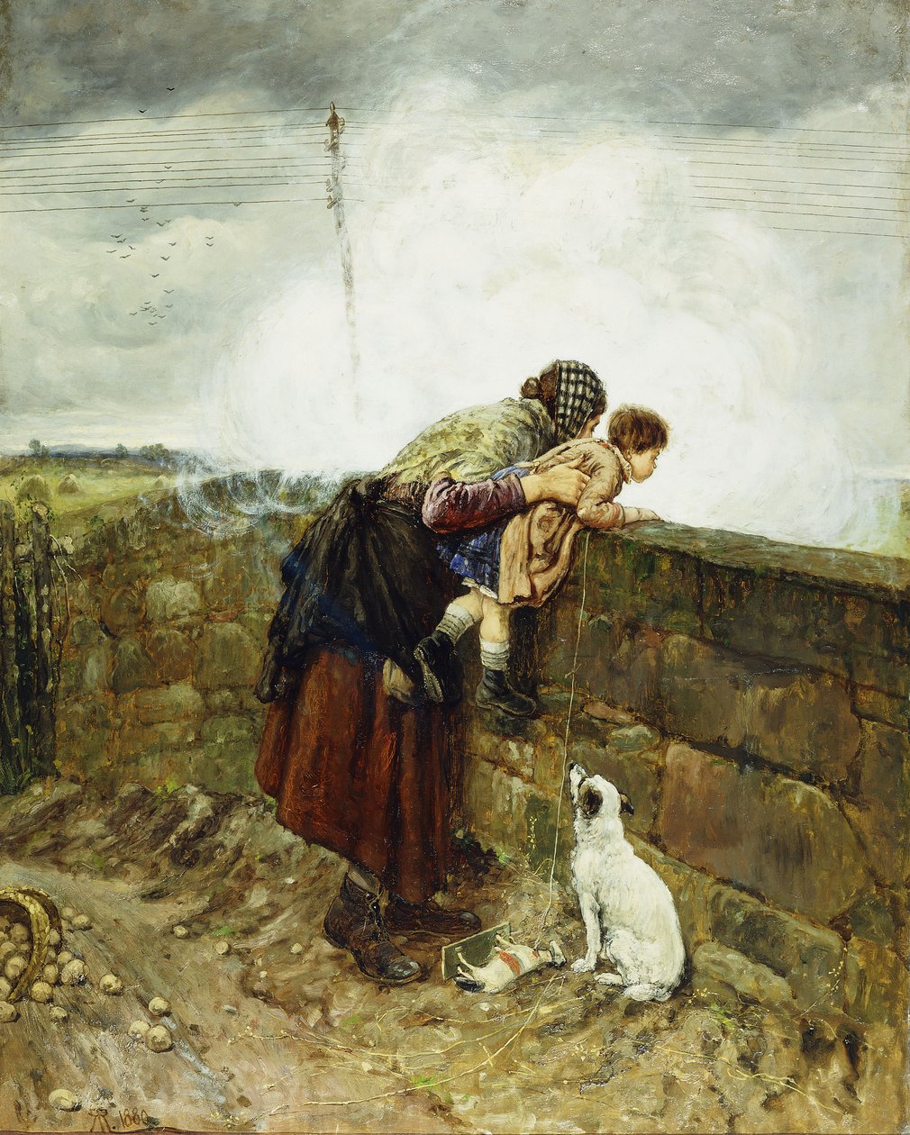 Sledování parního vlaku, 1880 od Henry Robert Robertson