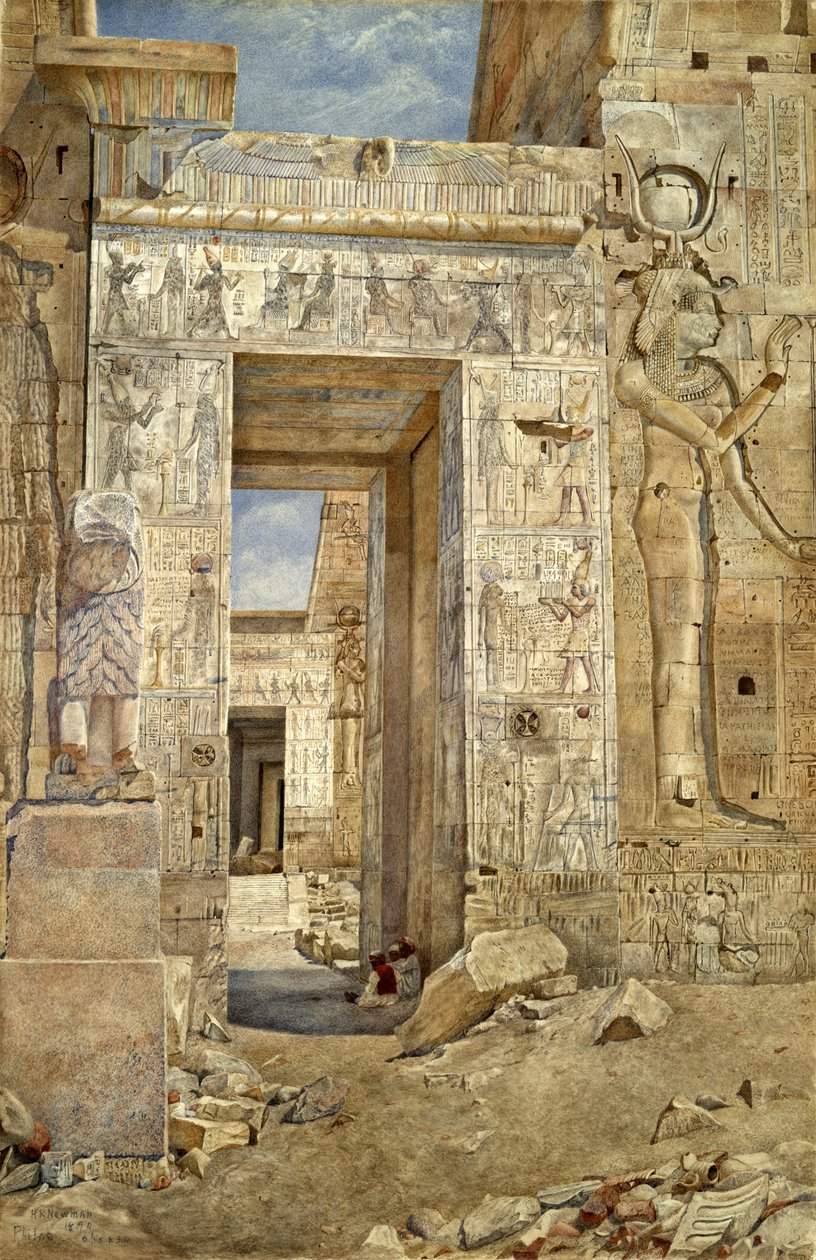 Ruiny ve Philae, 1894 od Henry Roderick Newman