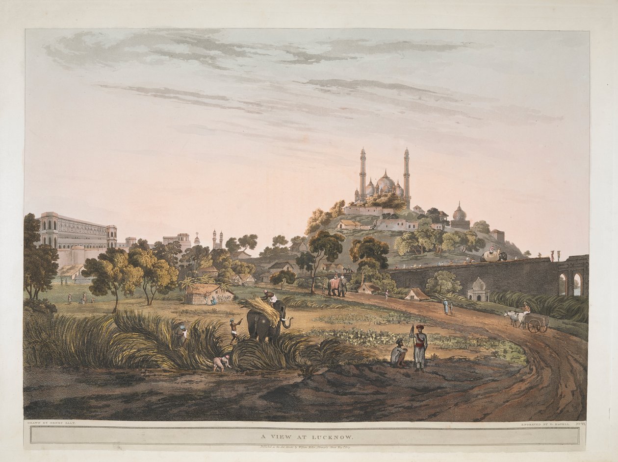Pohled na Lucknow, Indie 1809 od Henry Salt