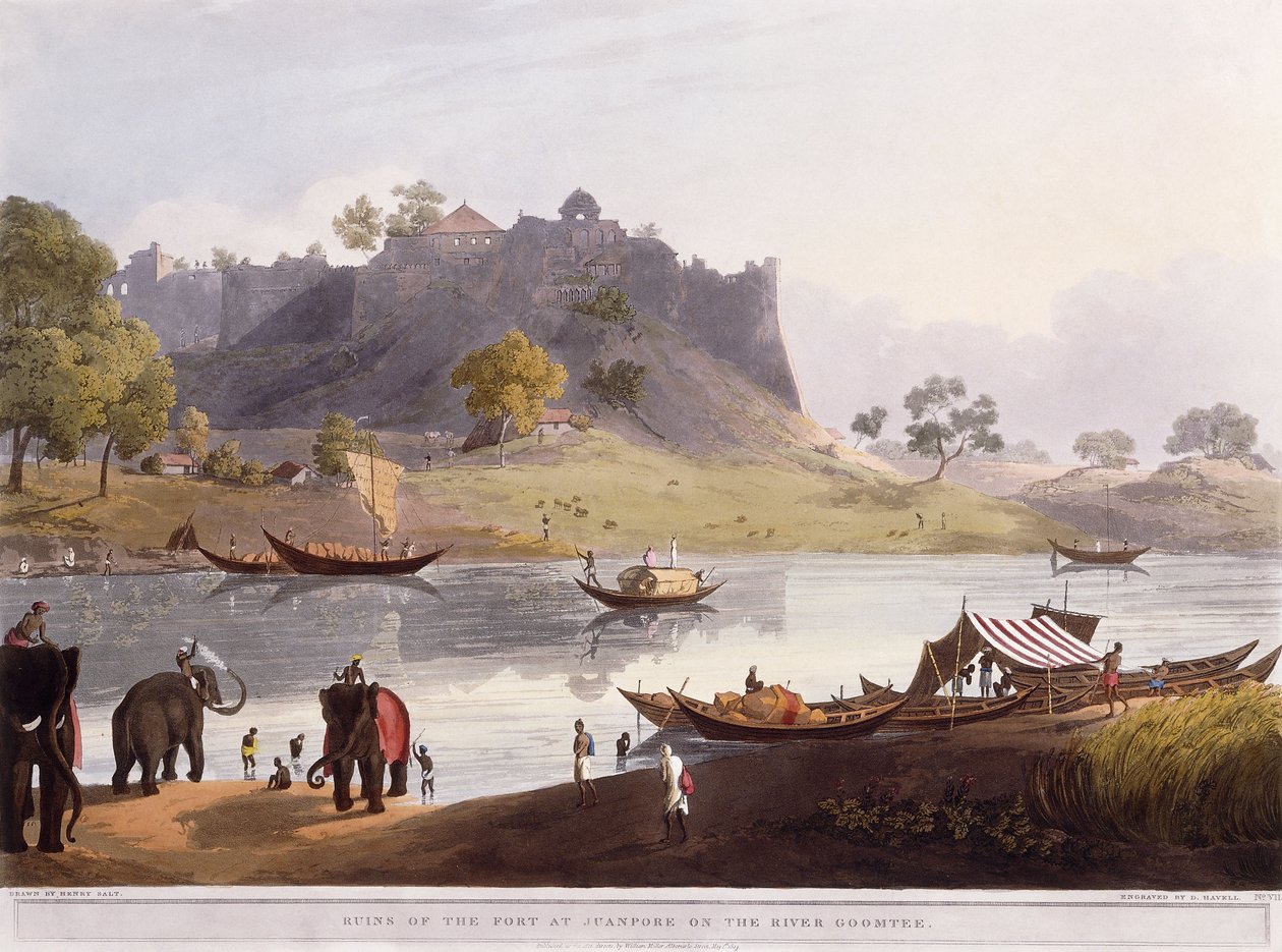 Ruiny přístavu v Juanpore na řece Goomtee, 1824 od Henry Salt