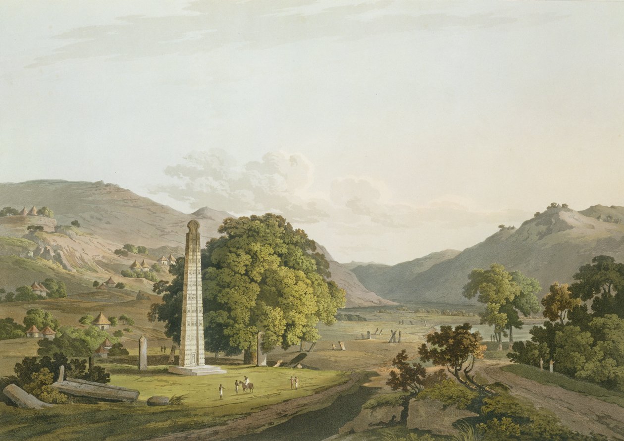 Obelisk v Axumu, vyrytý Danielem Havellem (1785-1826) 1809 (akvatinta) od Henry Salt
