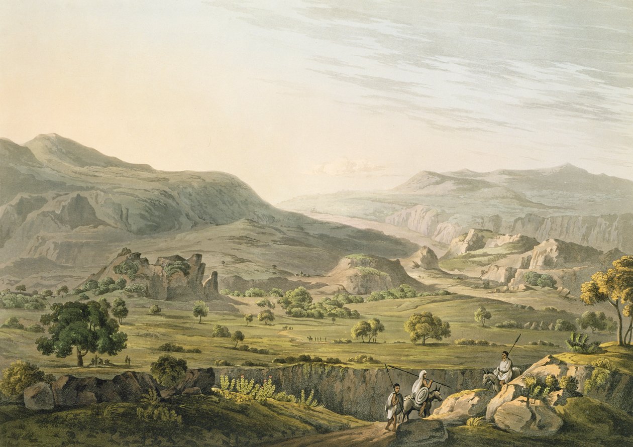 Průsmyk Atbara v Habeši, vyrytý Danielem Havellem (1785-1826) 1809 (akvatinta) od Henry Salt