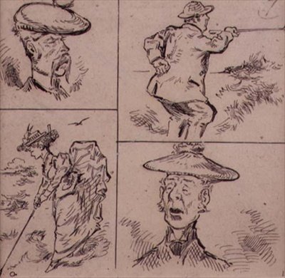 Golfisté, ilustrace z časopisu 