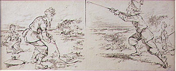 The Golfer Disturbed by a Windy Blast, ilustrace z časopisu 