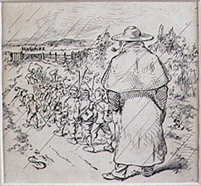The School Boy Golfers in the Rain, ilustrace z časopisu 