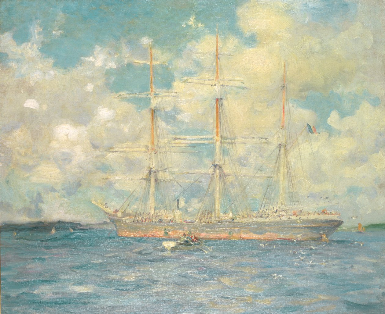 Francouzský barque ve Falmouth Bay, 1902 od Henry Scott Tuke