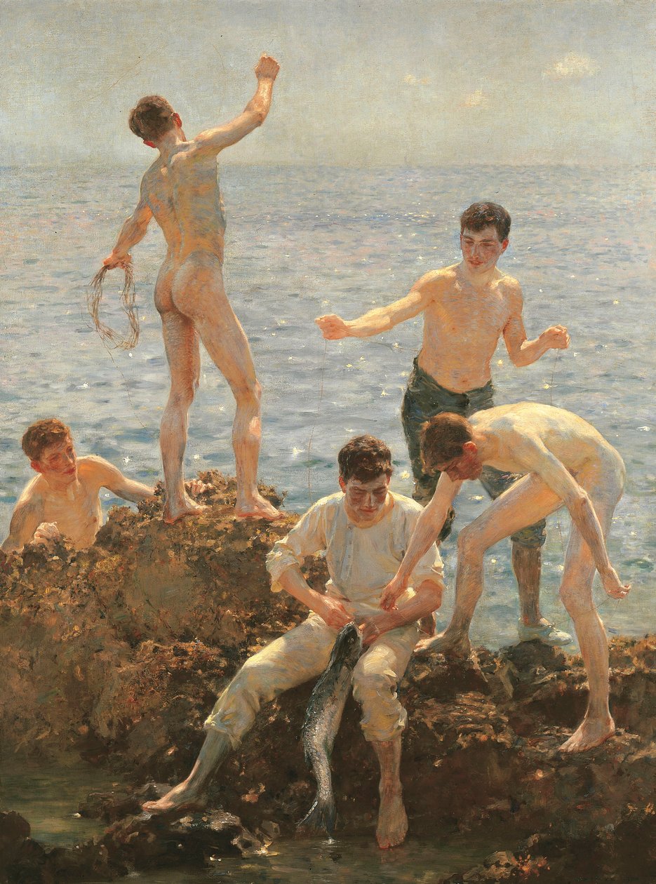 Svatojánské ráno, 1908 od Henry Scott Tuke