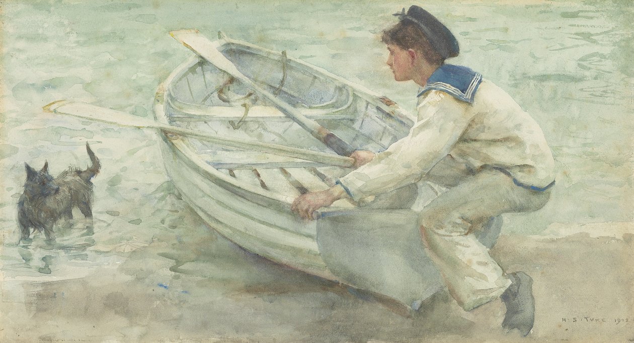 Příprava na start, 1903 od Henry Scott Tuke
