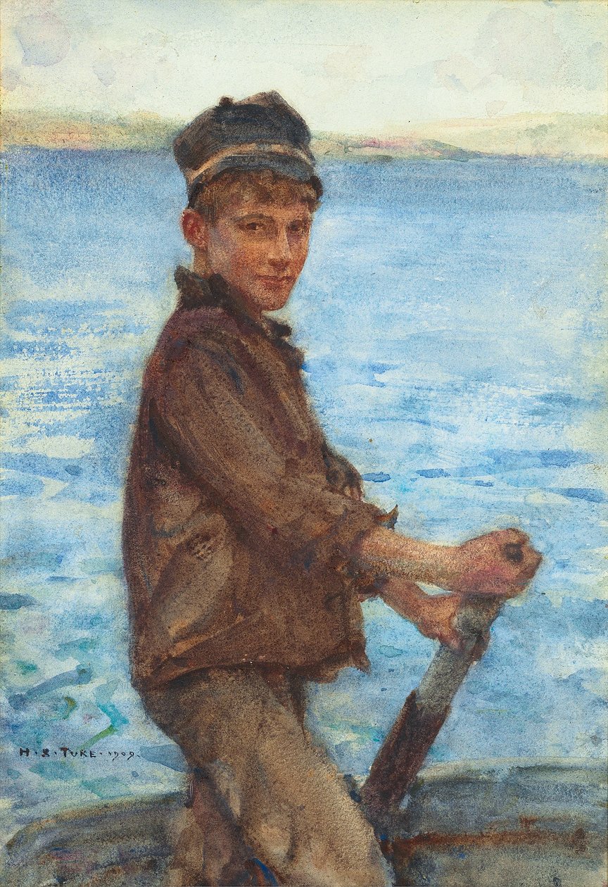 Řízení Punt, 1909 od Henry Scott Tuke