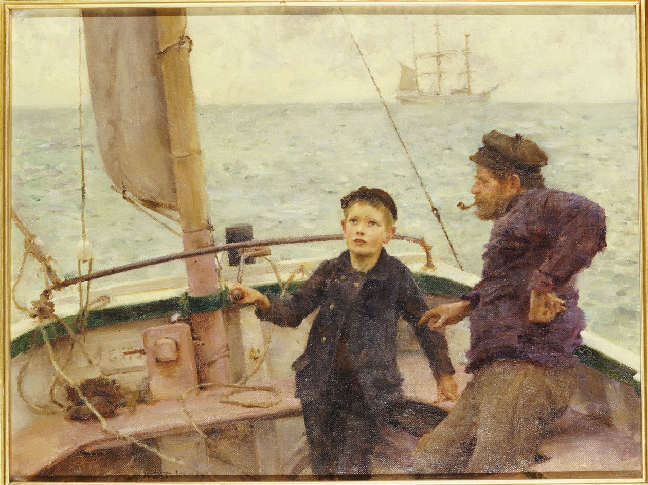 Lekce řízení, 1892 od Henry Scott Tuke