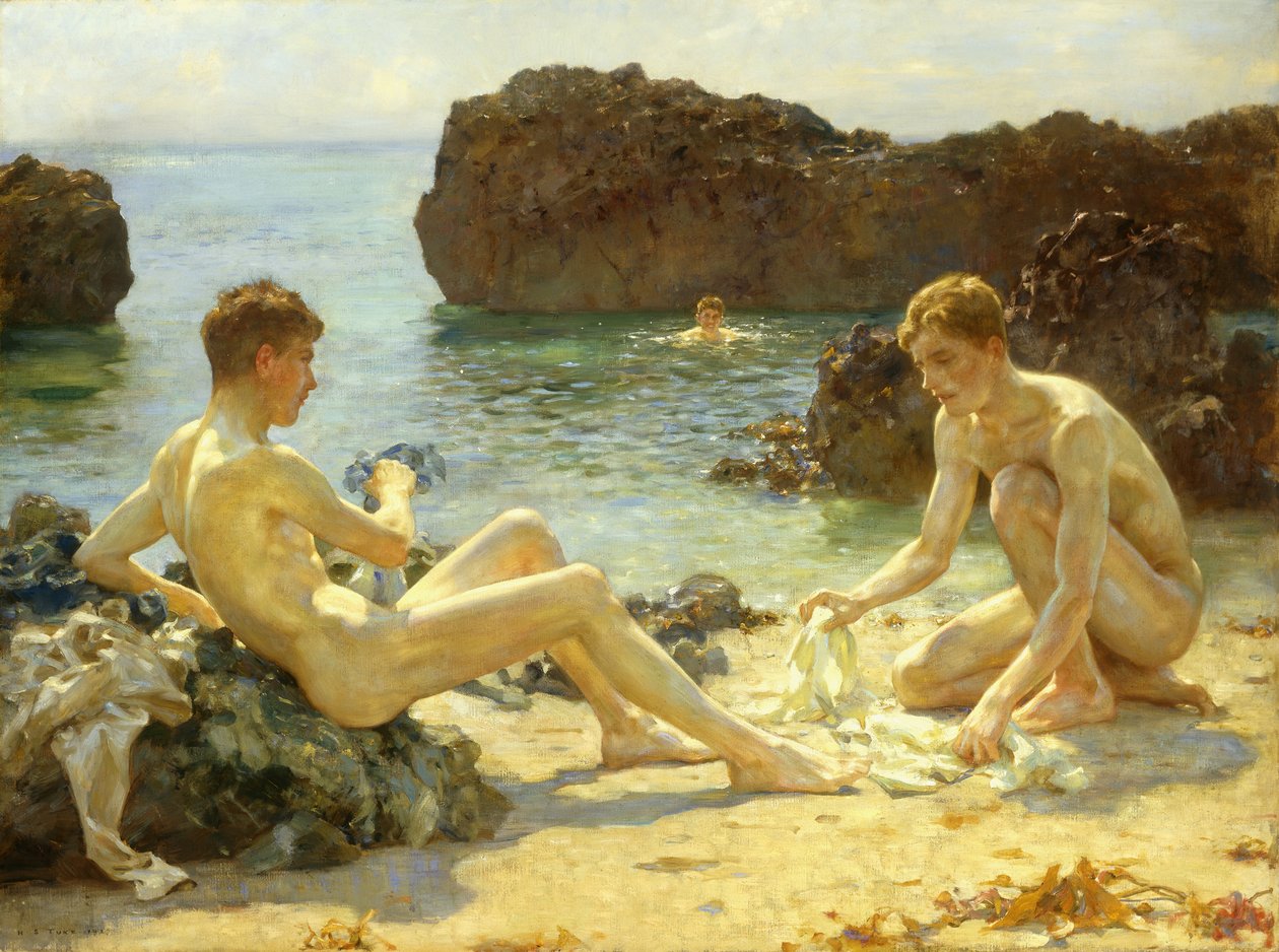 The Sun Lathers, 1927 od Henry Scott Tuke