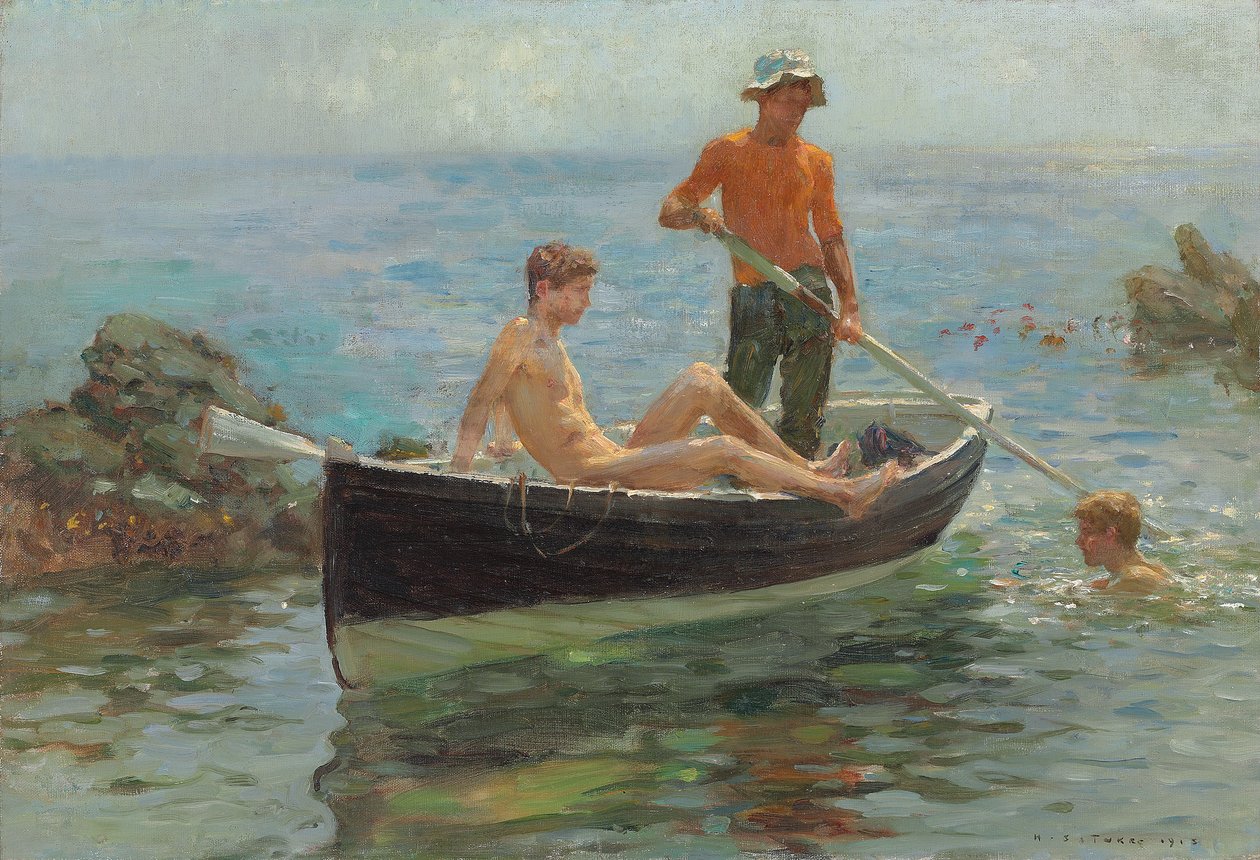 Oranžový dres, 1913 od Henry Scott Tuke