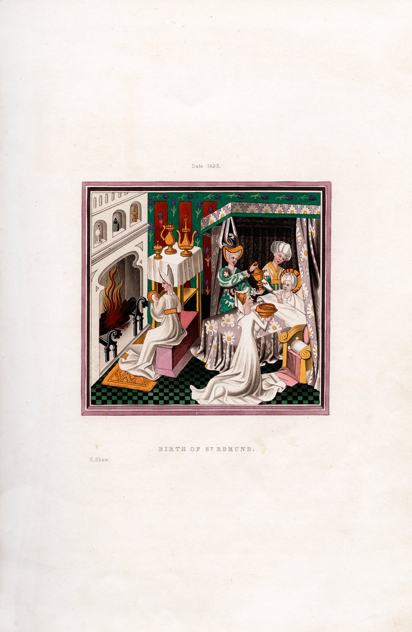 Narození svatého Edmunda, 1433, 1843. od Henry Shaw