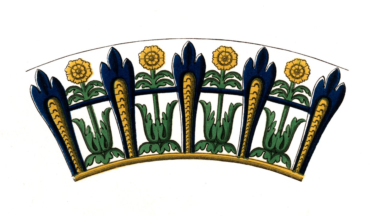 Detail ze smaltované misky, začátek 17. století, 1843. od Henry Shaw