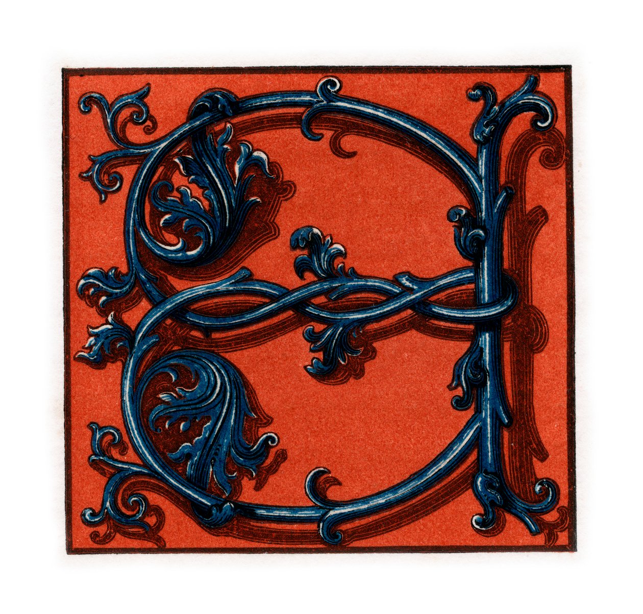 Počáteční písmeno A, konec 15.-začátek 16. století, 1843. od Henry Shaw