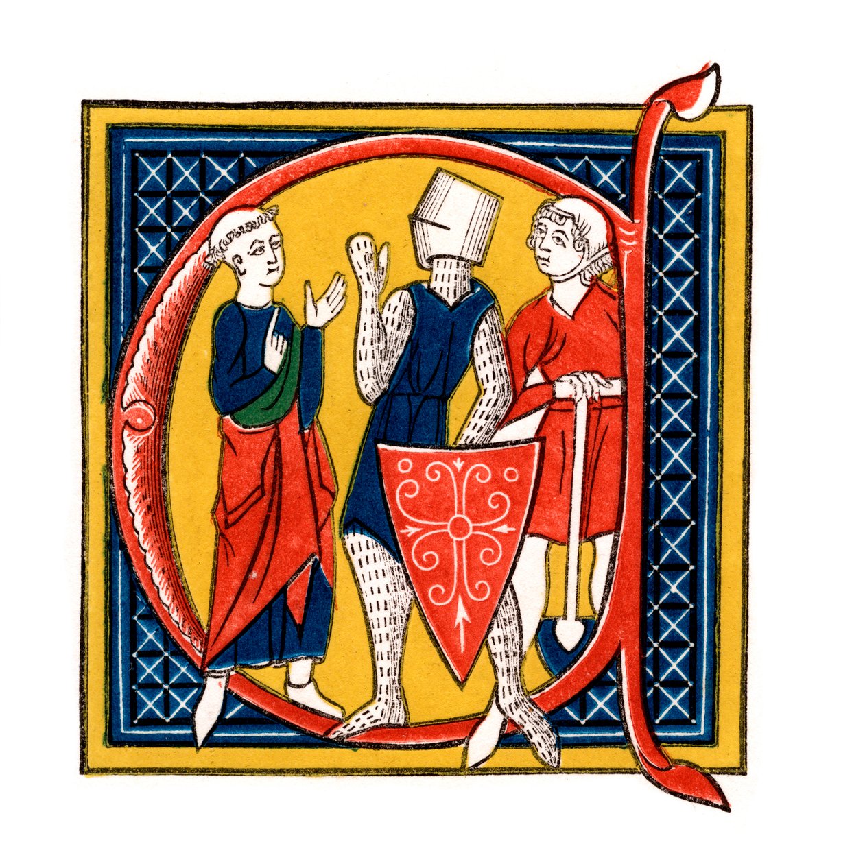 Počáteční písmeno C, počátek 14. století, 1843. od Henry Shaw