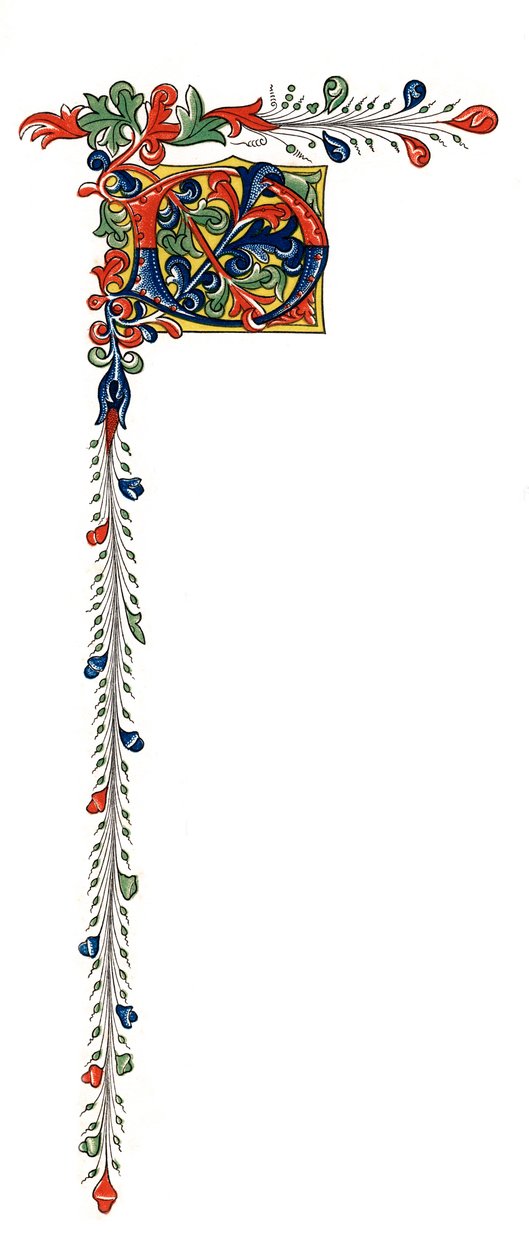 Počáteční písmeno D, c1445, 1843. od Henry Shaw