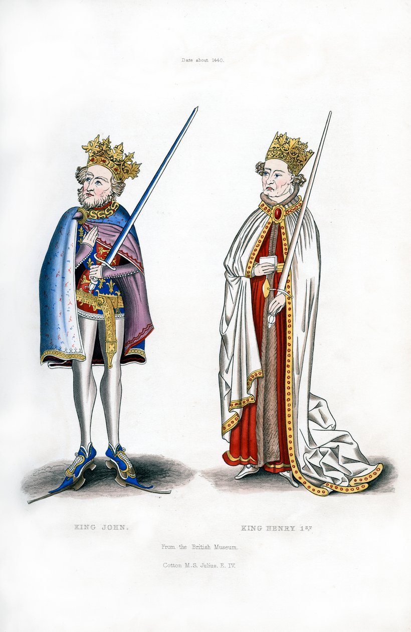 Král Jan a král Jindřich I., c1440, 1843. od Henry Shaw