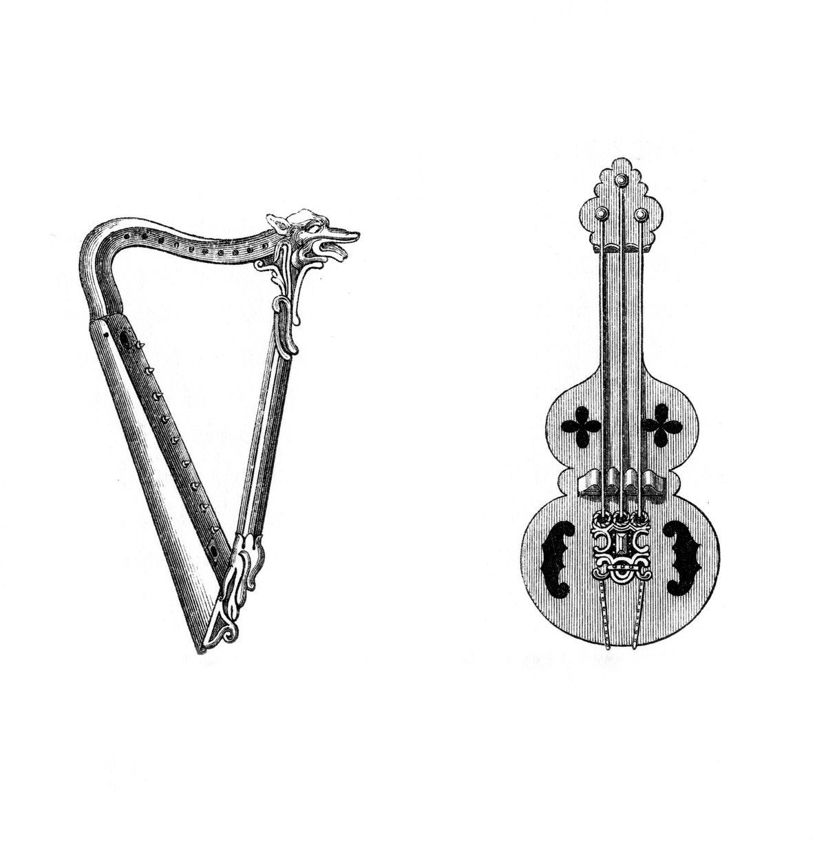Hudební nástroje, 12. století, 1843. od Henry Shaw