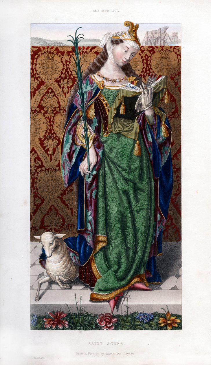 Svatá Anežka, c1520, 1843. od Henry Shaw