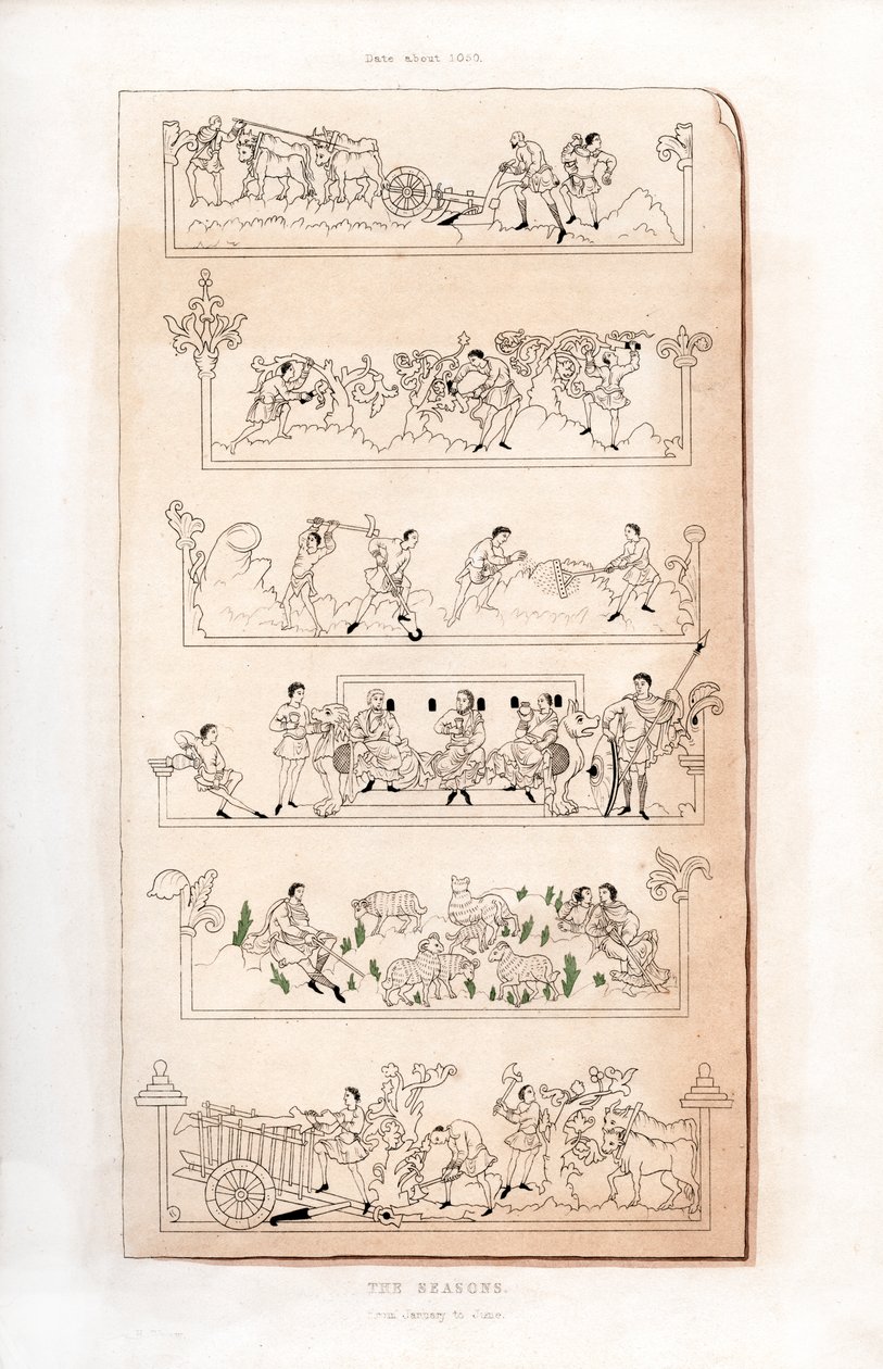The Seasons, c1050, 1843. od Henry Shaw