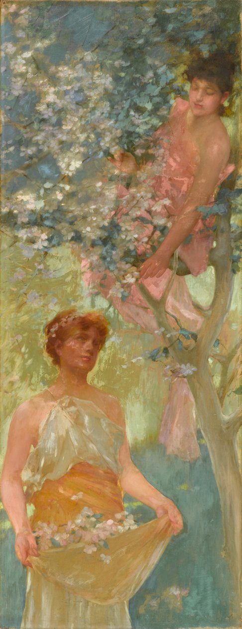 Mezi květy, polovina 80. let 19. století (olej na plátně) od Henry Siddons Mowbray