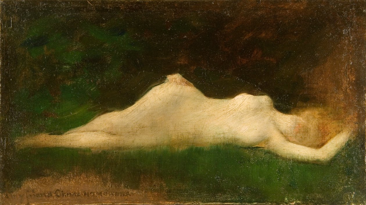 Studie aktu (olej na plátně) od Henry Siddons Mowbray