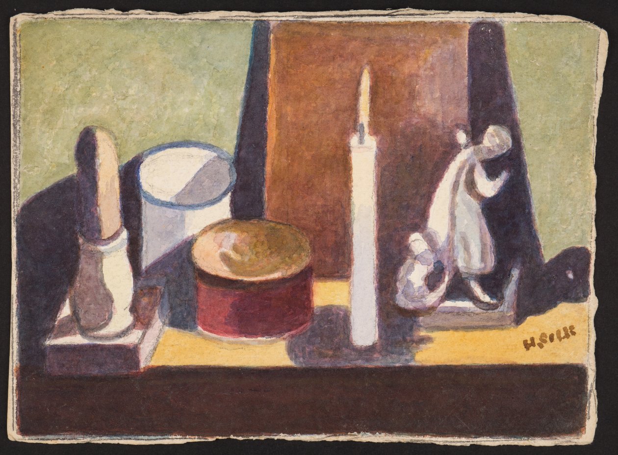 Osvětlená krbová římsa, kolem roku 1930 od Henry Silk