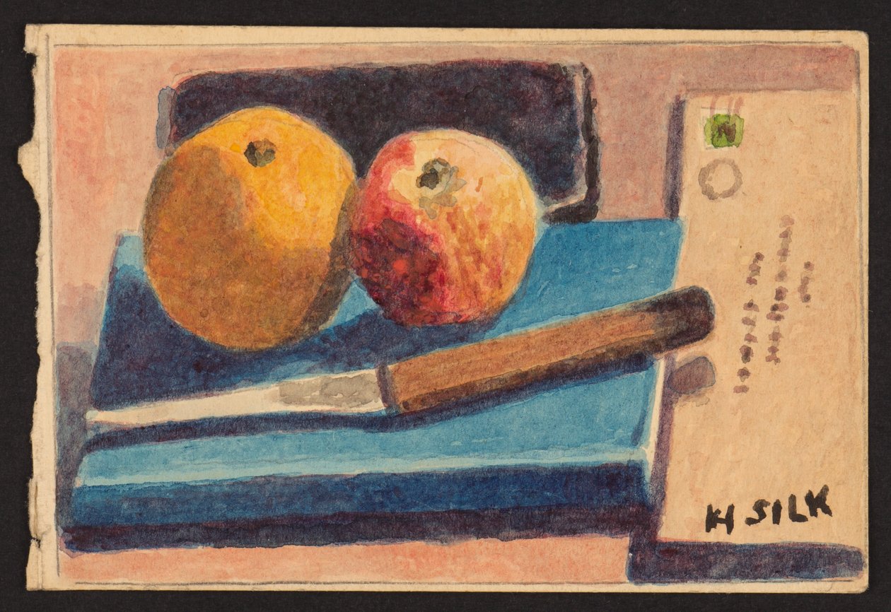 Ovoce a nůž, kolem roku 1930 od Henry Silk